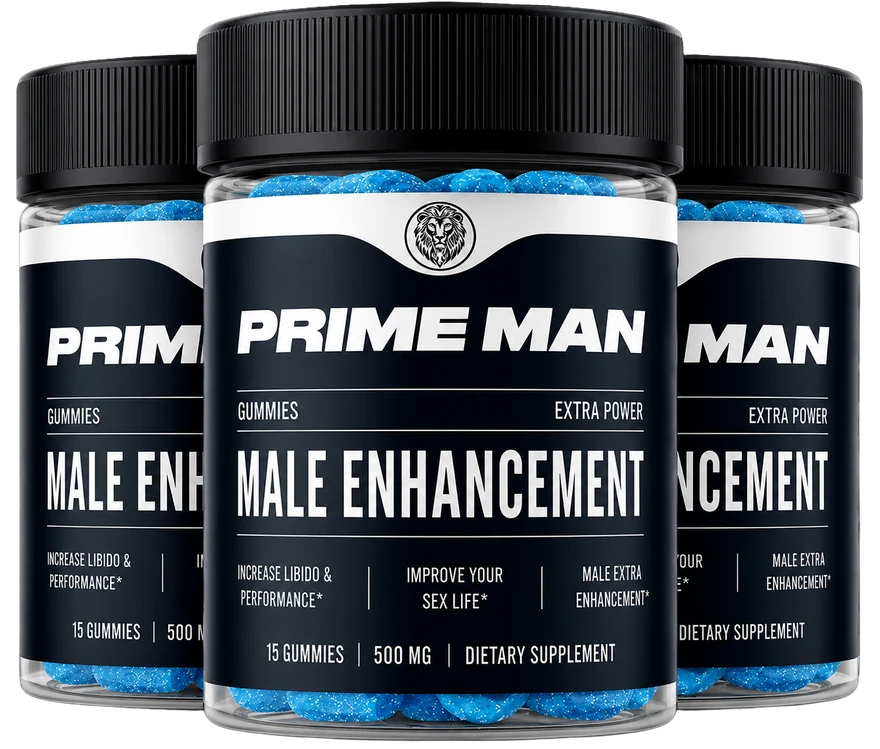 Prime Man Male Enhancement Gummies – drei Flaschen mit je 15 Gummies à 500 mg