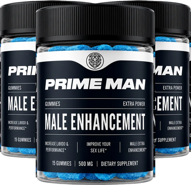 Prime Man Gummies Paket mit insgesamt drei Flaschen